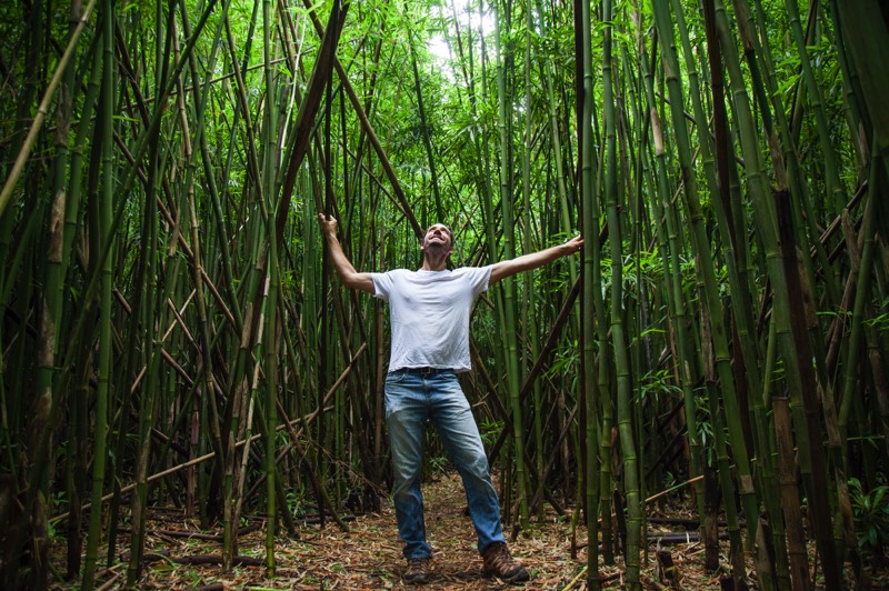 Barret Werk owner of Werk Arts portrait in bamboo forest in honolulu